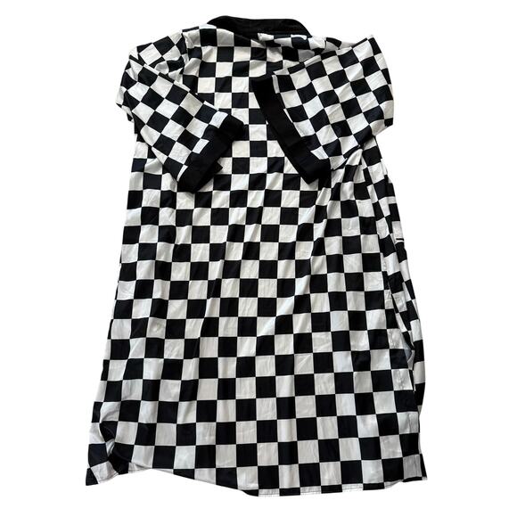 Dressed In LALA Good Karma Kimono in Checkerboard Black White Size S/M - Picture 3 of 6
